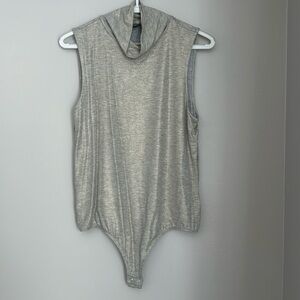 Women’s Gold Shimmer Turtleneck Body Suit - Express - Large